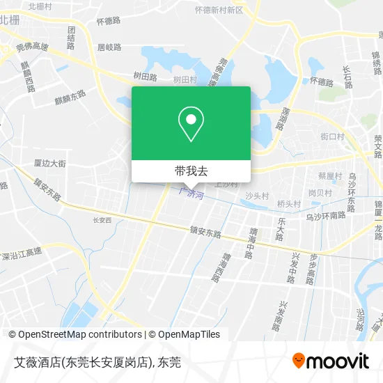 艾薇酒店(东莞长安厦岗店)地图
