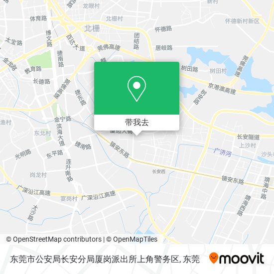 东莞市公安局长安分局厦岗派出所上角警务区地图