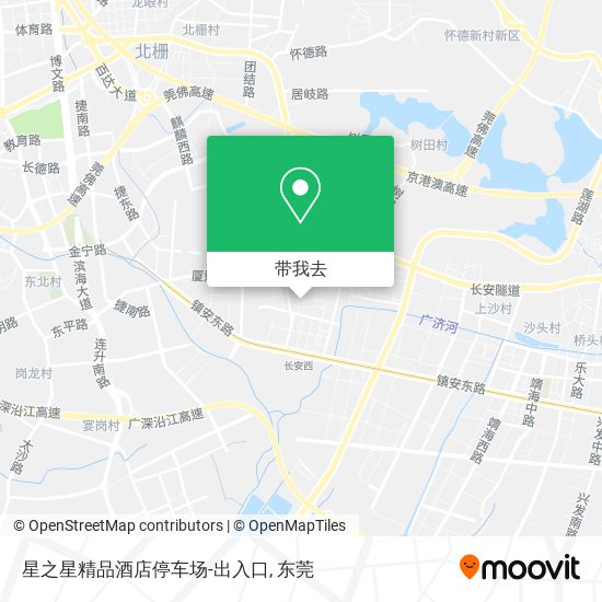 星之星精品酒店停车场-出入口地图