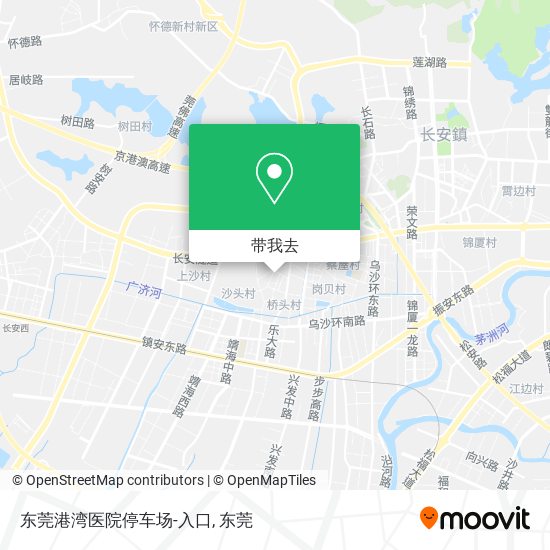 东莞港湾医院停车场-入口地图