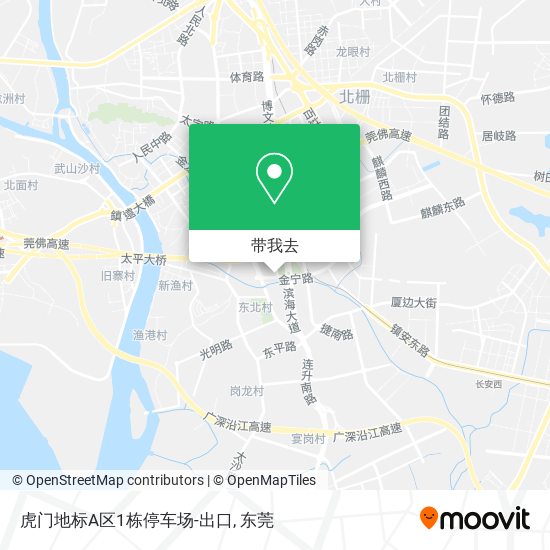 虎门地标A区1栋停车场-出口地图
