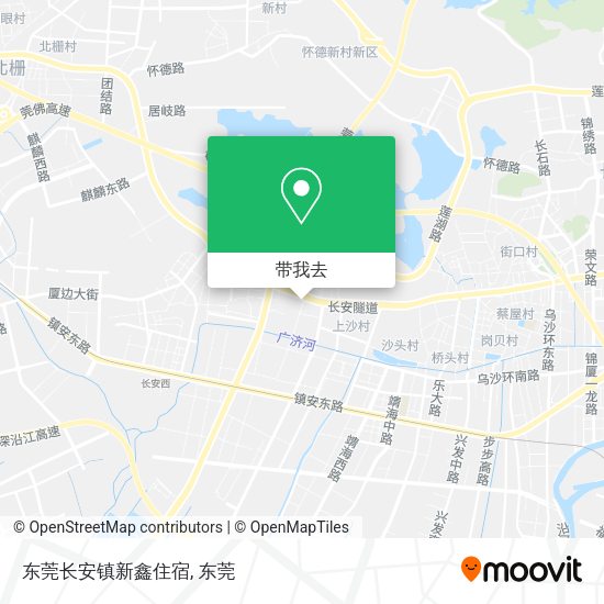 东莞长安镇新鑫住宿地图