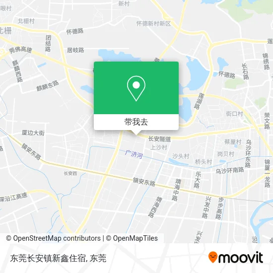 东莞长安镇新鑫住宿地图