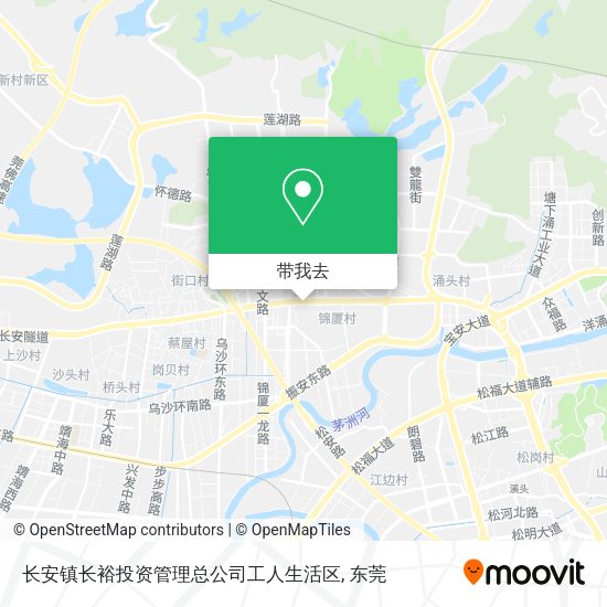 长安镇长裕投资管理总公司工人生活区地图