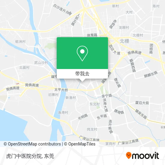 虎门中医院分院地图