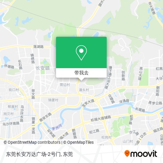 东莞长安万达广场-2号门地图