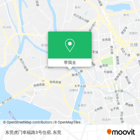 东莞虎门幸福路3号住宿地图