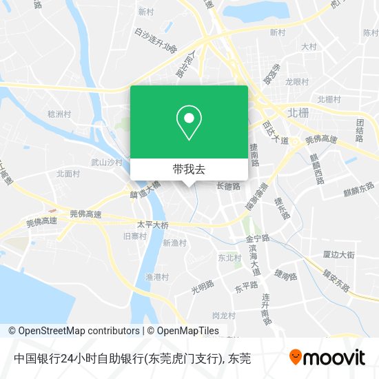 中国银行24小时自助银行(东莞虎门支行)地图