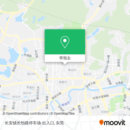 长安镇长怡路停车场-出入口地图