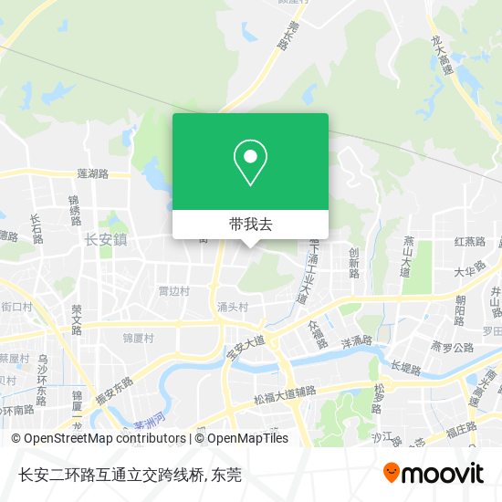 长安二环路互通立交跨线桥地图