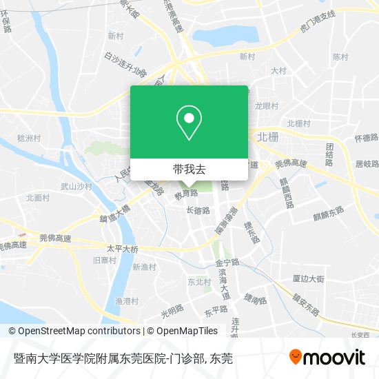 暨南大学医学院附属东莞医院-门诊部地图