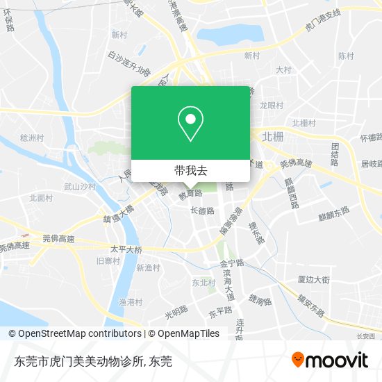 东莞市虎门美美动物诊所地图
