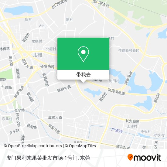 虎门果利来果菜批发市场-1号门地图