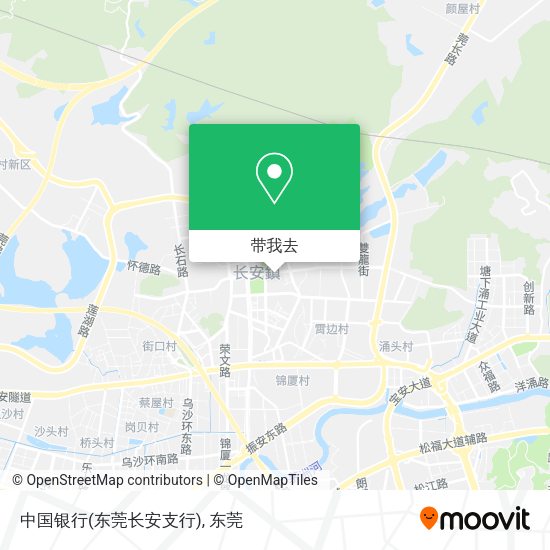中国银行(东莞长安支行)地图