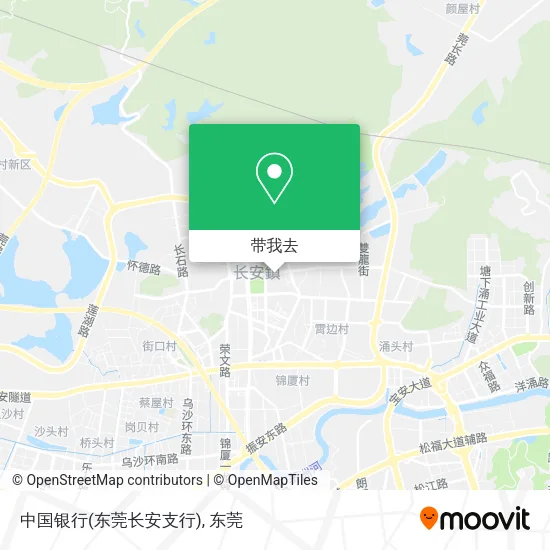 中国银行(东莞长安支行)地图