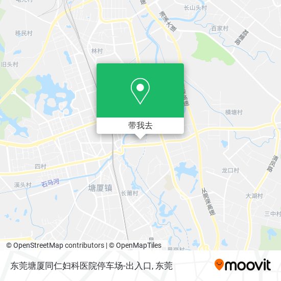 东莞塘厦同仁妇科医院停车场-出入口地图