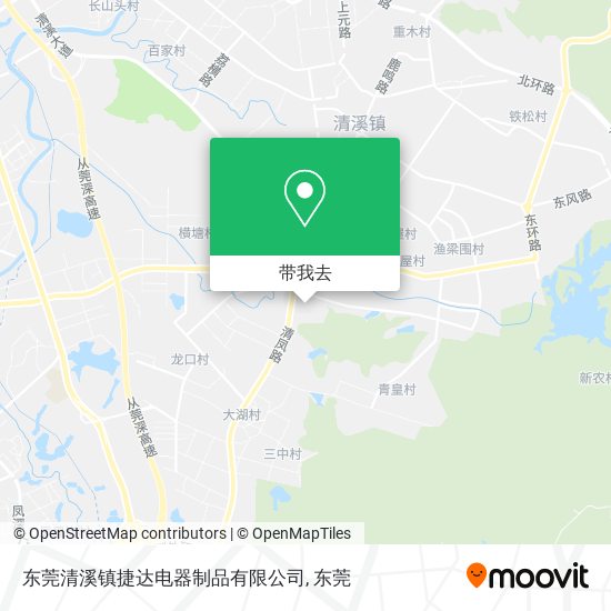 东莞清溪镇捷达电器制品有限公司地图