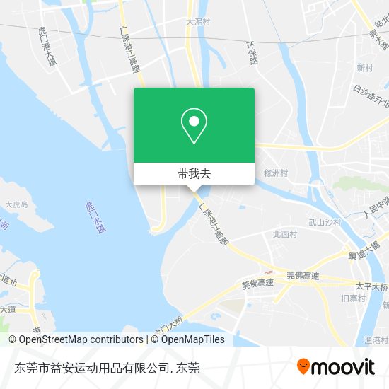 东莞市益安运动用品有限公司地图