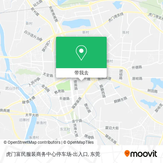 虎门富民服装商务中心停车场-出入口地图