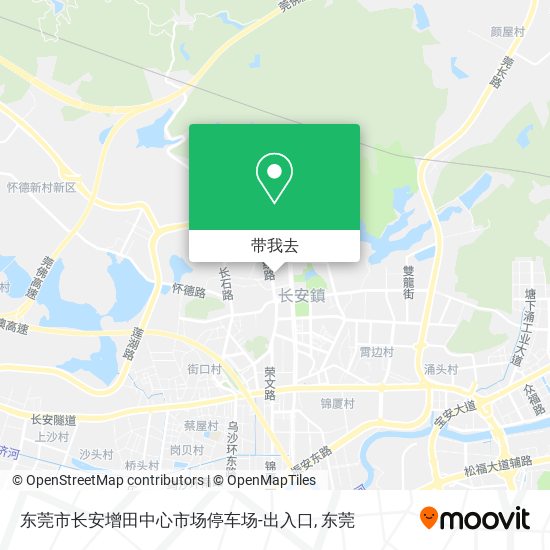 东莞市长安增田中心市场停车场-出入口地图