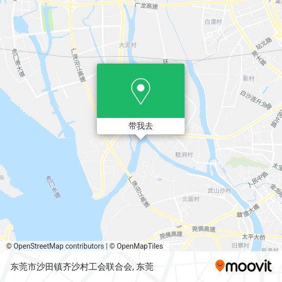 东莞市沙田镇齐沙村工会联合会地图