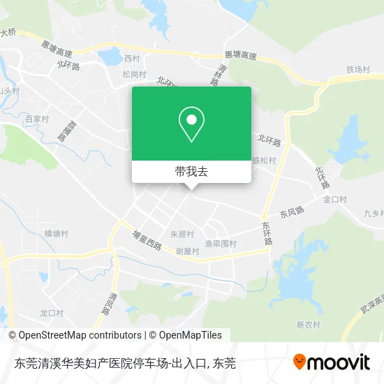 东莞清溪华美妇产医院停车场-出入口地图
