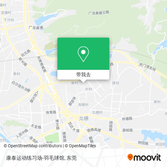 康泰运动练习场-羽毛球馆地图