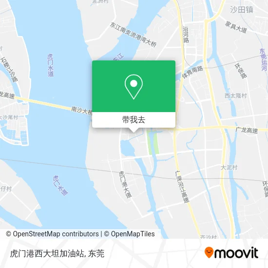 虎门港西大坦加油站地图