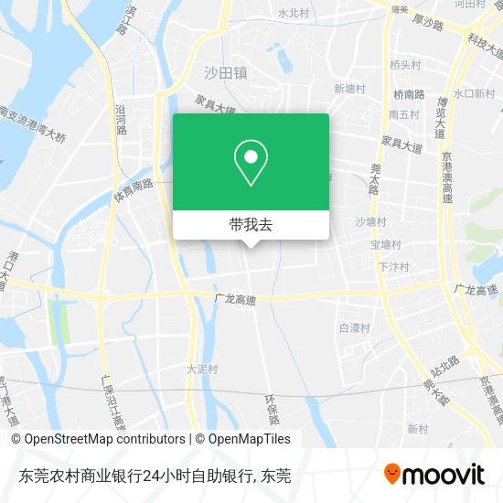 东莞农村商业银行24小时自助银行地图