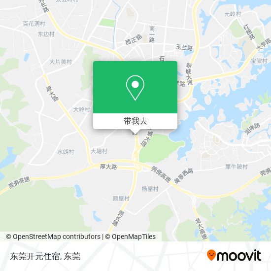 东莞开元住宿地图
