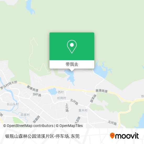 银瓶山森林公园清溪片区-停车场地图