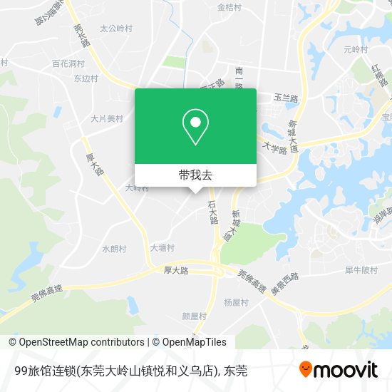 99旅馆连锁(东莞大岭山镇悦和义乌店)地图