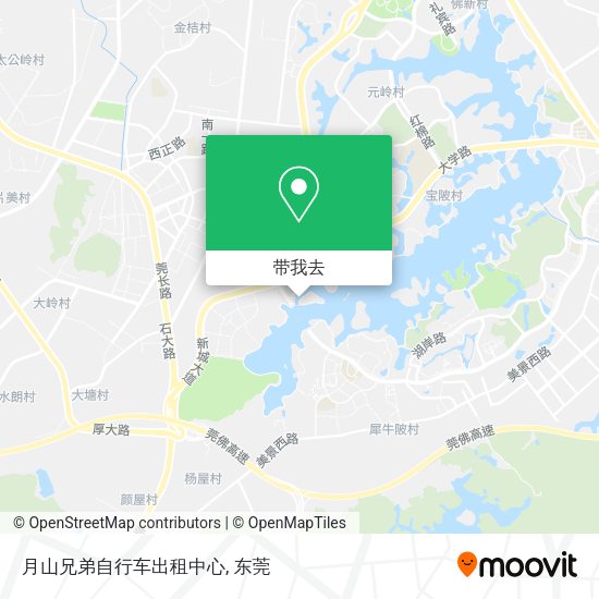 月山兄弟自行车出租中心地图
