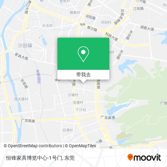 恒锋家具博览中心-1号门地图
