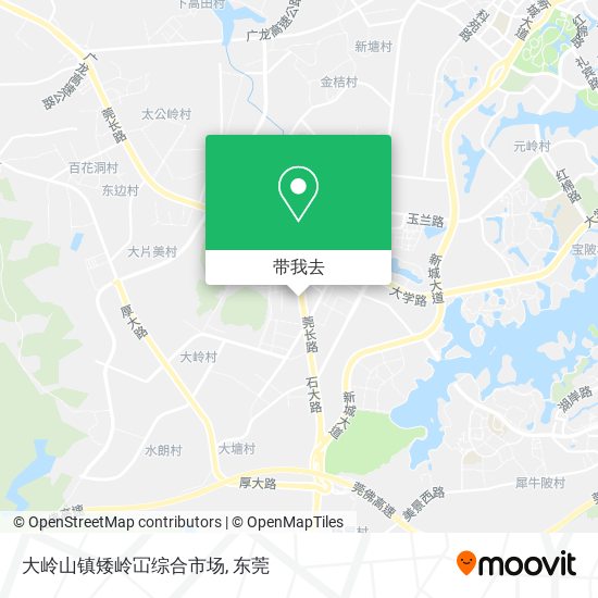 大岭山镇矮岭冚综合市场地图