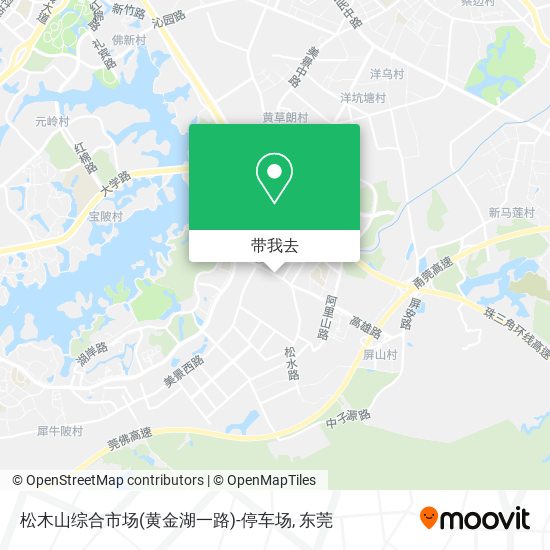 松木山综合市场(黄金湖一路)-停车场地图