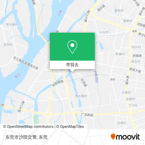 东莞市沙田交警地图