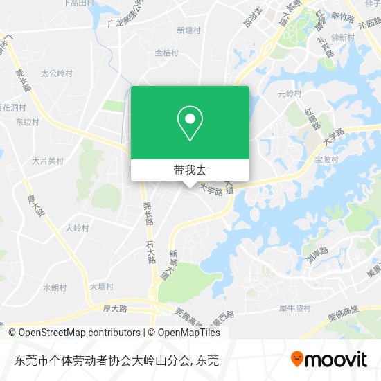 东莞市个体劳动者协会大岭山分会地图