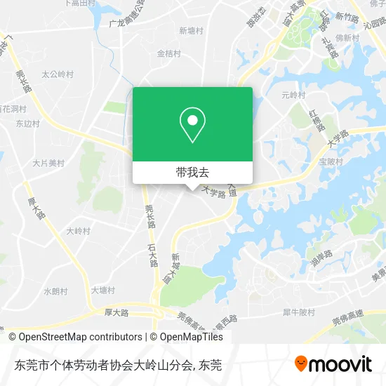 东莞市个体劳动者协会大岭山分会地图