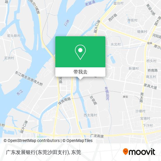 广东发展银行(东莞沙田支行)地图