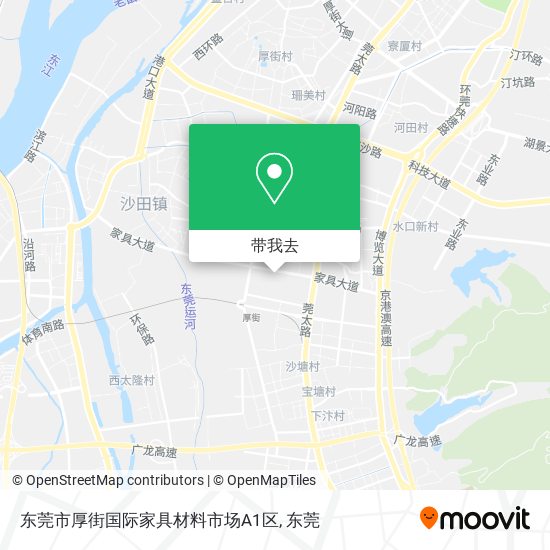 东莞市厚街国际家具材料市场A1区地图