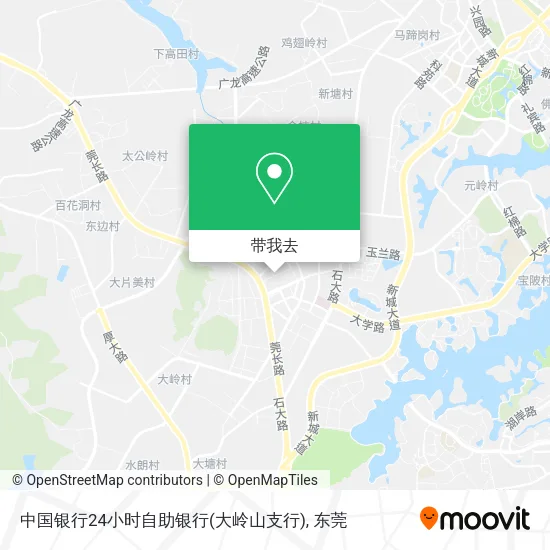 中国银行24小时自助银行(大岭山支行)地图