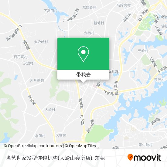 名艺世家发型连锁机构(大岭山会所店)地图