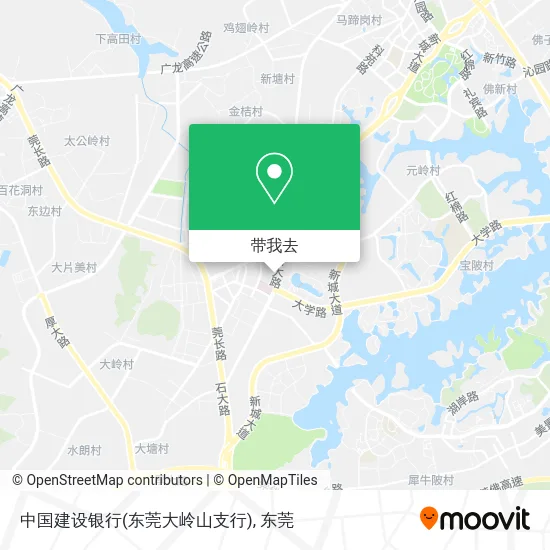 中国建设银行(东莞大岭山支行)地图