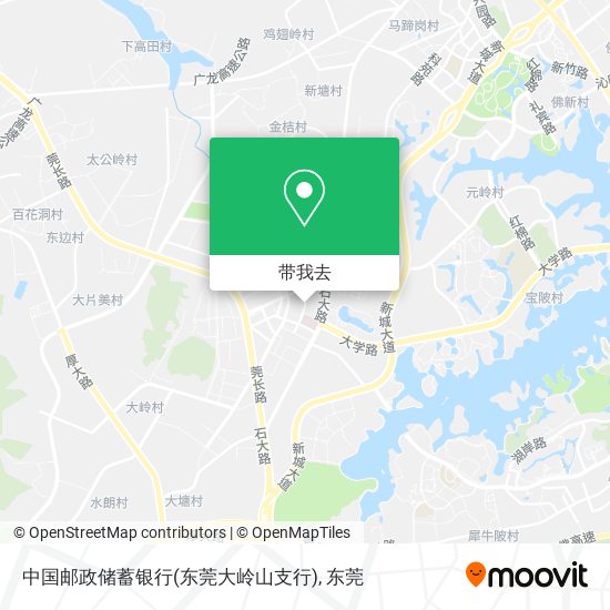 中国邮政储蓄银行(东莞大岭山支行)地图