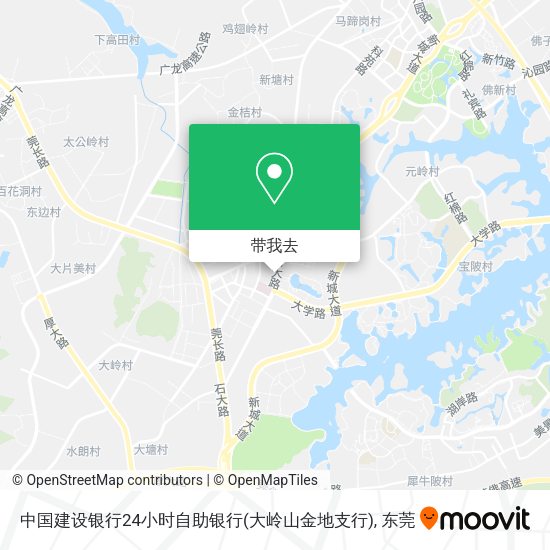 中国建设银行24小时自助银行(大岭山金地支行)地图