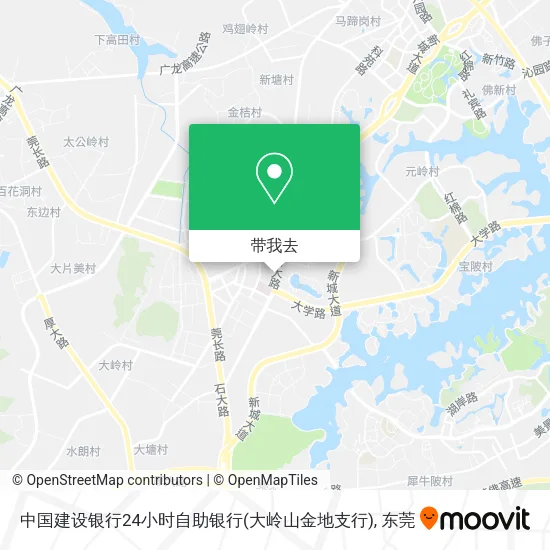 中国建设银行24小时自助银行(大岭山金地支行)地图