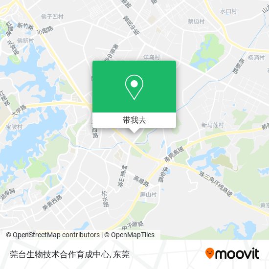 莞台生物技术合作育成中心地图