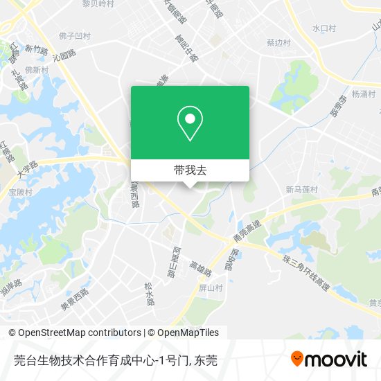 莞台生物技术合作育成中心-1号门地图