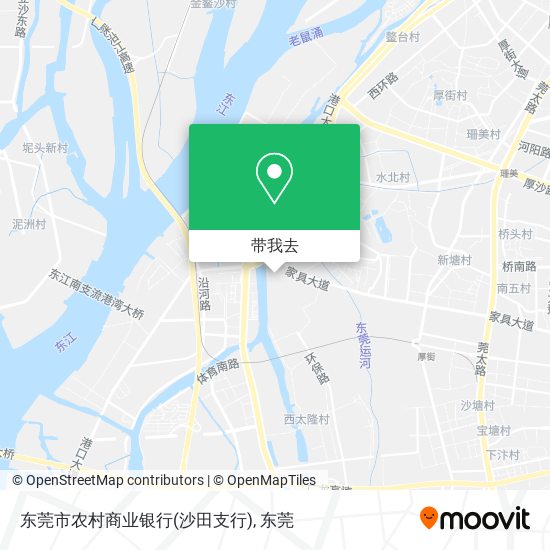 东莞市农村商业银行(沙田支行)地图